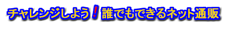 チャレンジしよう！誰でもできるネット通販